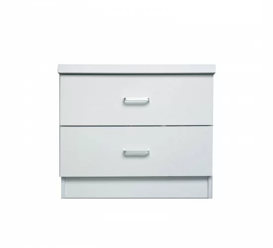 DECON Κομοδίνο Απόχρωση Άσπρο  40x40x45cm [-Άσπρο-] [-MDF - Κόντρα Πλακέ - Καπλαμάς - Νοβοπάν-] Ε7393,1