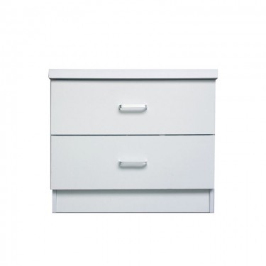 DECON Κομοδίνο Απόχρωση Άσπρο  40x40x45cm [-Άσπρο-] [-MDF - Κόντρα Πλακέ - Καπλαμάς - Νοβοπάν-] Ε7393,1