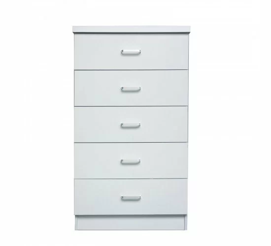 DRAWER Συρταριέρα με 5 Συρτάρια, Απόχρωση Άσπρο  60x40x97cm [-Άσπρο-] [-MDF - Κόντρα Πλακέ - Καπλαμάς - Νοβοπάν-] Ε7395,1