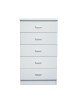 DRAWER Συρταριέρα με 5 Συρτάρια, Απόχρωση Άσπρο  60x40x97cm [-Άσπρο-] [-MDF - Κόντρα Πλακέ - Καπλαμάς - Νοβοπάν-] Ε7395,1