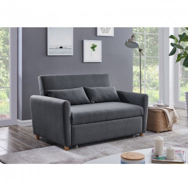 MOTTO Καναπές - Κρεβάτι Σαλονιού - Καθιστικού, Ύφασμα Ανθρακί  140x86x86 / Κρεβ.118x189x45cm [-Ανθρακί-] [-Ύφασμα-] Ε992,2