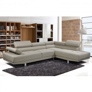 SECTOR Καναπές Σαλονιού Αριστερή Γωνία, Ανακλινόμενα Κεφαλάρια, Ύφασμα Μπεζ  265x191x82cm H.82cm [-Μπεζ-Tortora-Sand-Cappuccino-] [-Ύφασμα-] Ε989,4L