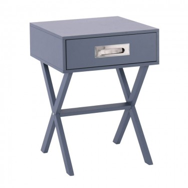 WICK Κομοδίνο Γκρι Λάκα MDF  40x40x55cm [-Γκρι-] [-MDF - Κόντρα Πλακέ - Καπλαμάς - Νοβοπάν-] Ε749,4