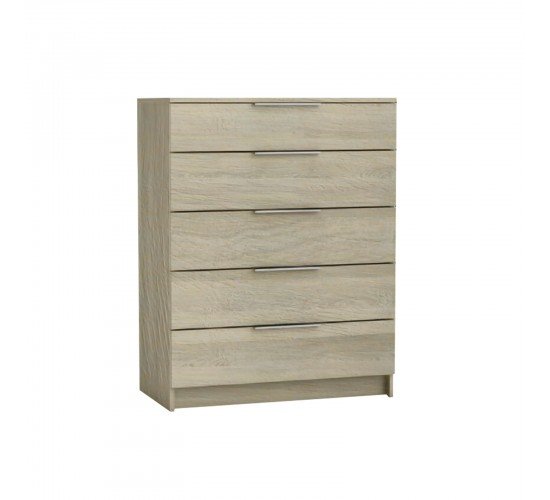 DRAWER Συρταριέρα με 5 Συρτάρια, Απόχρωση Sonoma  80x40x102cm [-Φυσικό-] [-Paper-] Ε758,2