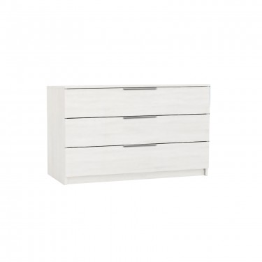 DRAWER Συρταριέρα με 3 Συρτάρια, Απόχρωση Άσπρο  80x40x64cm [-Άσπρο-] [-MDF - Κόντρα Πλακέ - Καπλαμάς - Νοβοπάν-] Ε760,3