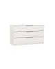 DRAWER Συρταριέρα με 3 Συρτάρια, Απόχρωση Άσπρο  80x40x64cm [-Άσπρο-] [-Paper-] Ε760,3