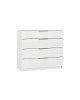 DRAWER Συρταριέρα με 4 Συρτάρια, Απόχρωση Άσπρο  80x40x83cm [-Άσπρο-] [-Paper-] Ε759,3