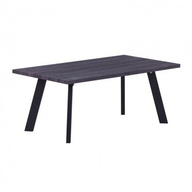 BAXTER Τραπεζάκι Σαλονιού Καθιστικού, Μέταλλο Βαφή Μαύρο, Grey Walnut  110x60x45cm [-Γκρι-, -Μαύρο-] [-MDF - Κόντρα Πλακέ - Καπλαμάς - Νοβοπάν-, -Μέταλλο-] ΕΜ754,2