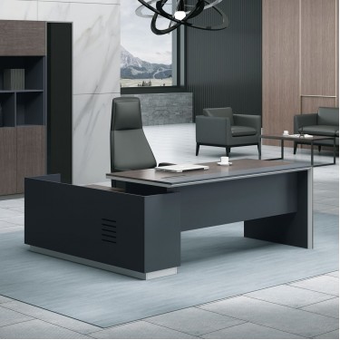 ADVANCE Γραφείο Δεξιά Γωνία Σκούρο Καρυδί - Sky Grey  220x90/170x40 (H.75)cm [-Ανθρακί-, -Καρυδί-] [-Melamine-] ΕΟ820,R