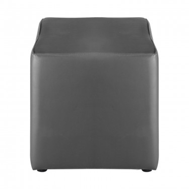 CLUB Σκαμπό Βοηθητικό, Pu Γκρι  37x37x42cm [-Γκρι-] [-PU - PVC-] Ε7047,5