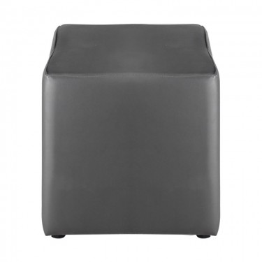 CLUB Σκαμπό Βοηθητικό, Pu Γκρι  37x37x42cm [-Γκρι-] [-PU - PVC-] Ε7047,5