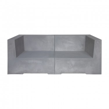CONCRETE 2Θέσιος Kαναπές Κήπου - Βεράντας, Cement Grey  166x81x65cm [-Γκρι-] [-Artificial Cement (Recyclable)-] Ε6200,2