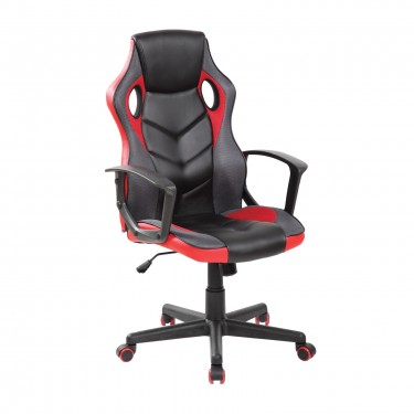 BF7700 Gaming Πολυθρόνα Mesh, Pu Μαύρο - Κόκκινο  62x59x105/117cm [-Κόκκινο-, -Μαύρο-] [-PU - PVC-, -Ύφασμα Mesh-] ΕΟ599,1