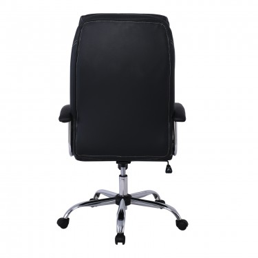 BF5700 Πολυθρόνα Διευθυντή Μέταλλο Χρώμιο, Pu Μαύρο  64x72x112/121cm [-Μαύρο-] [-PU - PVC-] ΕΟ299,1