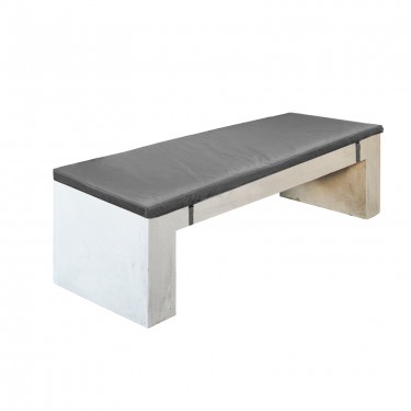 CONCRETE Μαξιλάρι Πάγκου Γκρι Ύφασμα Water Repellent  40,5x150,5x8cm [-Γκρι-] [-Ύφασμα-] Ε6202,Μ