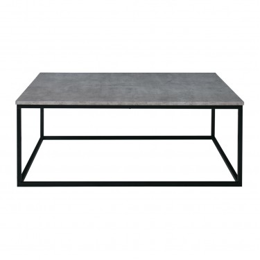 TEXAS Τραπεζάκι Σαλονιού Καθιστικού, Μέταλλο Βαφή Μαύρο - Cement  115x75x45cm [-Γκρι-, -Μαύρο-] [-MDF - Κόντρα Πλακέ - Καπλαμάς - Νοβοπάν-, -Μέταλλο-] ΕΜ744