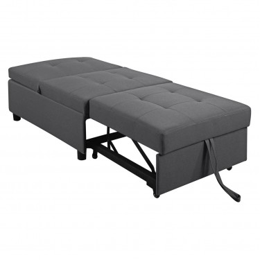 IMOLA Καρέκλα - Κρεβάτι Σαλονιού - Καθιστικού, Ύφασμα Σκούρο Γκρι  75x106x90 / Κρεβάτι75x172x44cm [-Ανθρακί-] [-Ύφασμα-] Ε9921,01