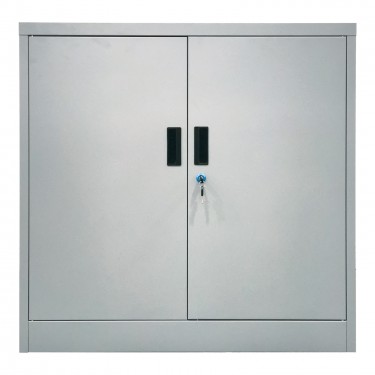 ΝΤΟΥΛΑΠΙ Δίφυλλο - 2 Ράφια Εσωτερικά - Μέταλλο Βαφή Γκρι  90x40x90cm [-Γκρι-] [-Μέταλλο-] Ε6000,1