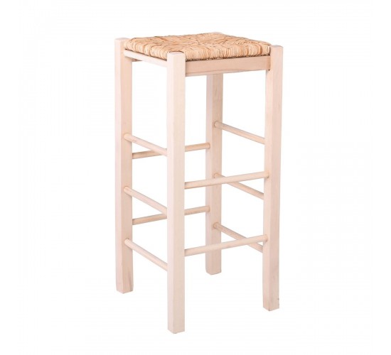 ΤΑΒΕΡΝΑΣ Σκαμπό BAR, Οξιά Εμποτισμός Φυσικό, Κάθισμα Ψάθα  35x35x80cm [-Φυσικό-] [-Ξύλο-, -Ψάθα-] Ρ977,Ε1