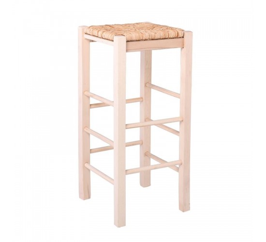 ΤΑΒΕΡΝΑΣ Σκαμπό BAR, Οξιά Εμποτισμός Φυσικό, Κάθισμα Ψάθα  35x35x80cm [-Φυσικό-] [-Ξύλο-, -Ψάθα-] Ρ977,Ε1