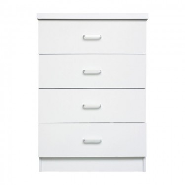 DRAWER Συρταριέρα με 4 Συρτάρια, Απόχρωση Άσπρο  60x40x80cm [-Άσπρο-] [-MDF - Κόντρα Πλακέ - Καπλαμάς - Νοβοπάν-] Ε7396,1