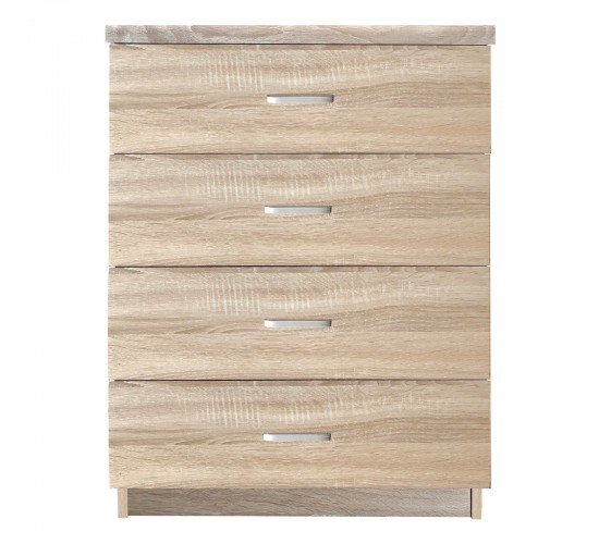DRAWER Συρταριέρα με 4 Συρτάρια, Απόχρωση Sonoma  60x40x80cm [-Φυσικό-] [-MDF - Κόντρα Πλακέ - Καπλαμάς - Νοβοπάν-] Ε7396,2