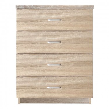 DRAWER Συρταριέρα με 4 Συρτάρια, Απόχρωση Sonoma  60x40x80cm [-Φυσικό-] [-MDF - Κόντρα Πλακέ - Καπλαμάς - Νοβοπάν-] Ε7396,2