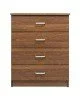 DRAWER Συρταριέρα με 4 Συρτάρια, Απόχρωση Καρυδί  60x40x80cm [-Καρυδί-] [-MDF - Κόντρα Πλακέ - Καπλαμάς - Νοβοπάν-] Ε7396,3