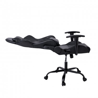 BF8350 Gaming Πολυθρόνα Γραφείου, Ανάκλιση Πλάτης έως 90°, Pu Μαύρο  69x69x126/136cm [-Μαύρο-] [-PU - PVC-] ΕΟ578