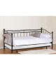 MARIN Set: Daybed με Στρώμα 90x190   Βοηθητικό Κρεβάτι με Στρώμα 85x185 Μέταλλο Μαύρο  Beds: 198x97x93 _ 185x85x36cm [-Μαύρο-] [-Μέταλλο-] Ε8043,1S