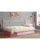 MARIN Set: Daybed με Στρώμα 90x190   Βοηθητικό Κρεβάτι με Στρώμα 85x185 Μέταλλο Άσπρο  Κρεβάτια:198x97x93 185x85x36cm [-Άσπρο-] [-Μέταλλο-] Ε8043,2S