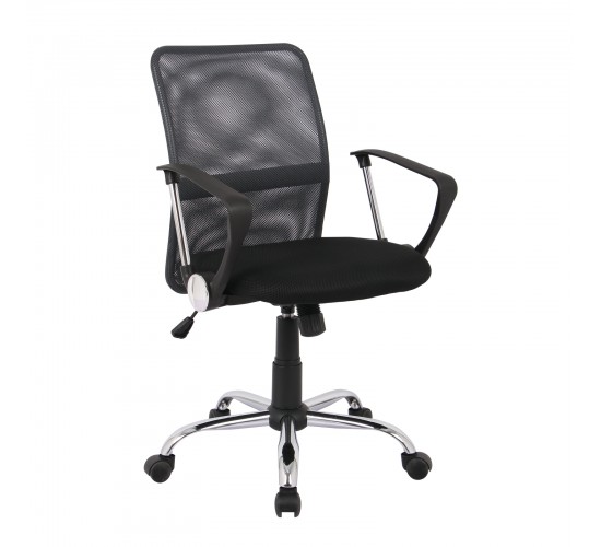 BF2009 Πολυθρόνα Γραφείου Mesh Ανθρακί  - Μαύρο  58x60x91/101cm [-Ανθρακί-, -Μαύρο-] [-Ύφασμα Mesh-] ΕΟ516,7