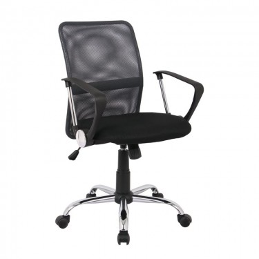 BF2009 Πολυθρόνα Γραφείου Mesh Ανθρακί  - Μαύρο  58x60x91/101cm [-Ανθρακί-, -Μαύρο-] [-Ύφασμα Mesh-] ΕΟ516,7
