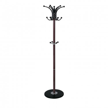 PATRICK Καλόγερος Περιστρεφόμενος, Μέταλλο Βαφή Καρυδί  Φ37cm H.175cm [-Καρυδί-, -Μαύρο-] [-Μάρμαρο - Τεχνομάρμαρο-, -Μέταλλο-] Ε725,2