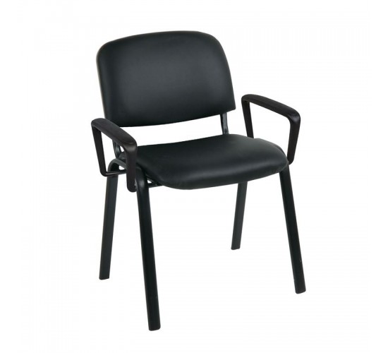 SIGMA Πολυθρόνα Γραφείου Επισκέπτη Μέταλλο Μαύρο / PVC Μαύρο  62x60x79cm [-Μαύρο-] [-PU - PVC-, -Μέταλλο-] ΕΟ550,17Μ