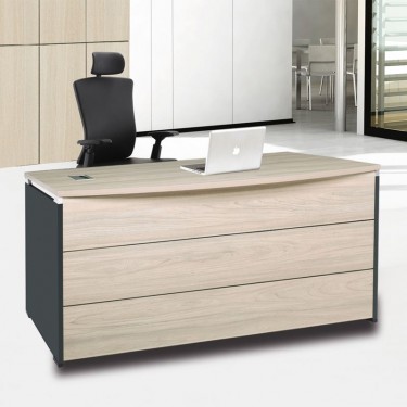 PROGRESS Γραφείο 140x80cm Απόχρωση Elm-Sky Grey  140x80x75cm [-Ανθρακί-, -Φυσικό-] [-Melamine-] ΕΟ832