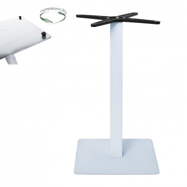 PRATO-R Βάση Τραπεζιού με ρεγουλατόρο Μέταλλο Βαφή Άσπρο (11,90kg)  40x40cm H.73cm [-Άσπρο-] [-Μέταλλο-] Ε068,4R