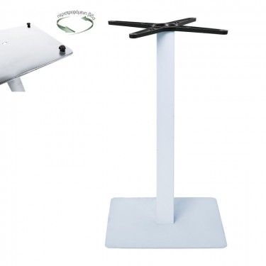 PRATO-R Βάση Τραπεζιού με ρεγουλατόρο Μέταλλο Βαφή Άσπρο (11,90kg)  40x40cm H.73cm [-Άσπρο-] [-Μέταλλο-] Ε068,4R