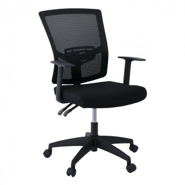 BF2910 Πολυθρόνα Γραφείου Μαύρο Mesh - Ύφασμα Μαύρο  61x58x91/101cm [-Μαύρο-] [-Ύφασμα Mesh-, -Ύφασμα-] ΕΟ523,1