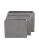 FLOWER POT-2  Set 3 τεμαχίων Cement Grey  50x20x40 - 60x30x45 - 70x40x50 [-Γκρι-] [-Artificial Cement (Recyclable)-] Ε6301,S