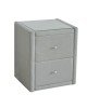 WILTON Κομοδίνο Ύφασμα Grey Stone με Προστατευτικό Γυαλί Επιφάνειας  46x41x57cm [-Γκρι Ανοιχτό-] [-Ύφασμα-] Ε8057,F1