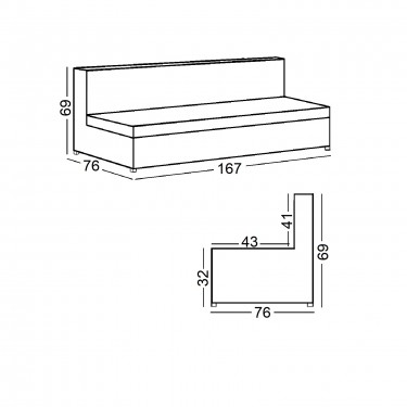 BIZ Καναπές - Κρεβάτι Σαλονιού Καθιστικού - Ύφασμα Πράσινο  167x75x70cm /Κρεβάτι 167x87x32 [-Πράσινο-] [-Ύφασμα-] Ε9438,3