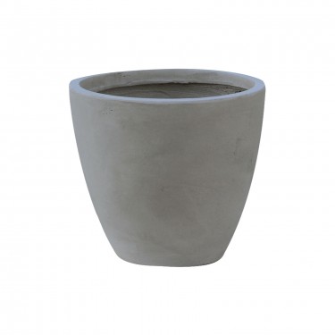 FLOWER POT-3 Cement Grey Φ35x32cm  Φ35x32cm [-Γκρι-] [-Artificial Cement (Recyclable)-] Ε6302,A