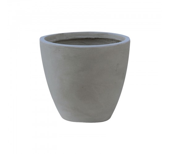 FLOWER POT-3 Cement Grey Φ35x32cm  Φ35x32cm [-Γκρι-] [-Artificial Cement (Recyclable)-] Ε6302,A