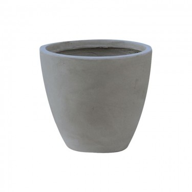 FLOWER POT-3 Cement Grey Φ35x32cm  Φ35x32cm [-Γκρι-] [-Artificial Cement (Recyclable)-] Ε6302,A