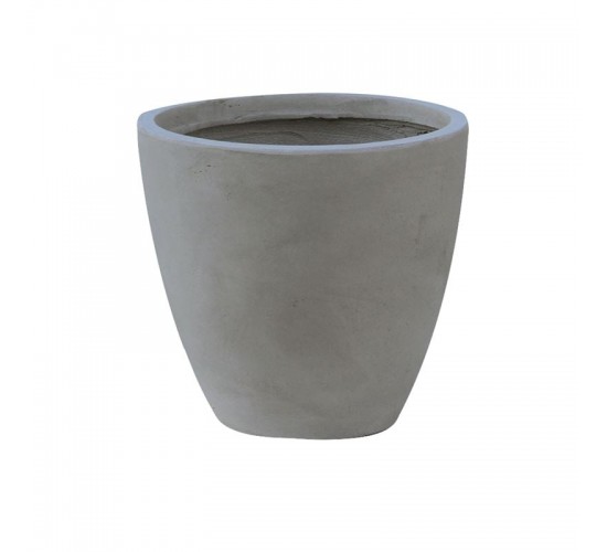 FLOWER POT-3 Cement Grey Φ44x37cm  Φ44x37cm [-Γκρι-] [-Artificial Cement (Recyclable)-] Ε6302,B
