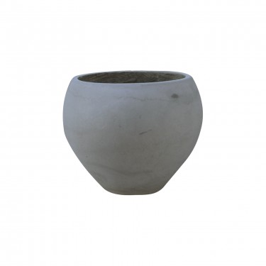 FLOWER POT-5 Cement Grey Φ32x26cm  Φ32x26cm [-Γκρι-] [-Artificial Cement (Recyclable)-] Ε6304,A
