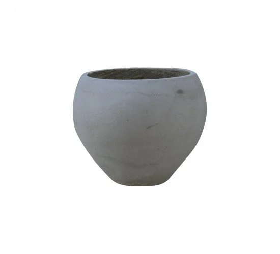FLOWER POT-5 Cement Grey Φ32x26cm  Φ32x26cm [-Γκρι-] [-Artificial Cement (Recyclable)-] Ε6304,A