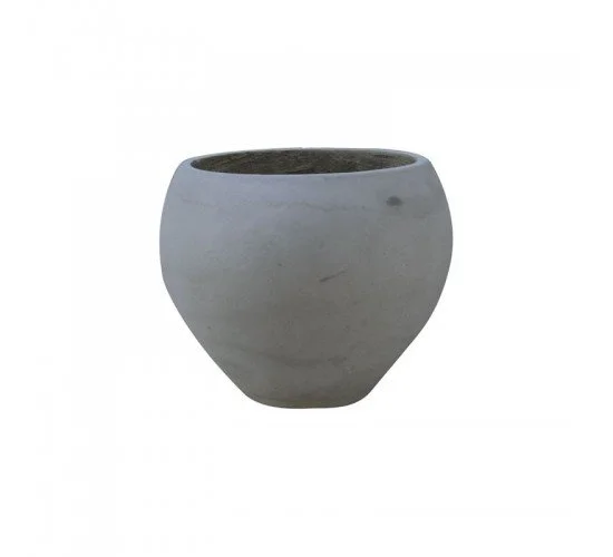 FLOWER POT-5 Cement Grey Φ32x26cm  Φ32x26cm [-Γκρι-] [-Artificial Cement (Recyclable)-] Ε6304,A