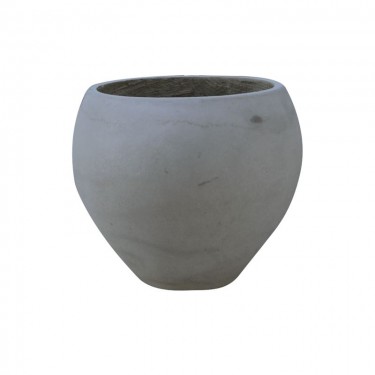 FLOWER POT-5 Cement Grey Φ43x32cm  Φ43x32cm [-Γκρι-] [-Artificial Cement (Recyclable)-] Ε6304,B